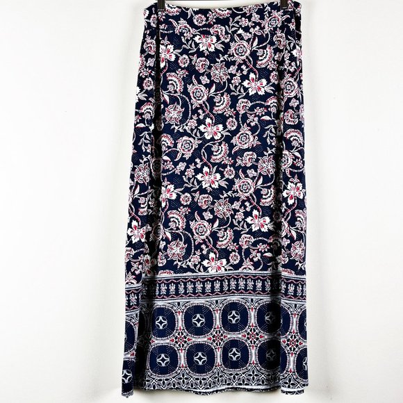 2/$20 Talbots Petites Floral Maxi Skirt Small - Picture 3 of 6